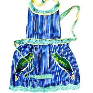 anthropologie halter apron w/pockets + eyelet lace